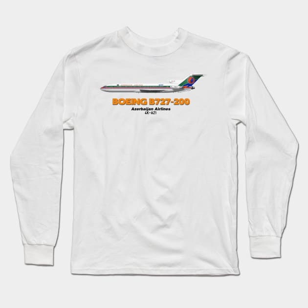 Boeing B727-200 - Azerbaijan Airlines Long Sleeve T-Shirt by TheArtofFlying